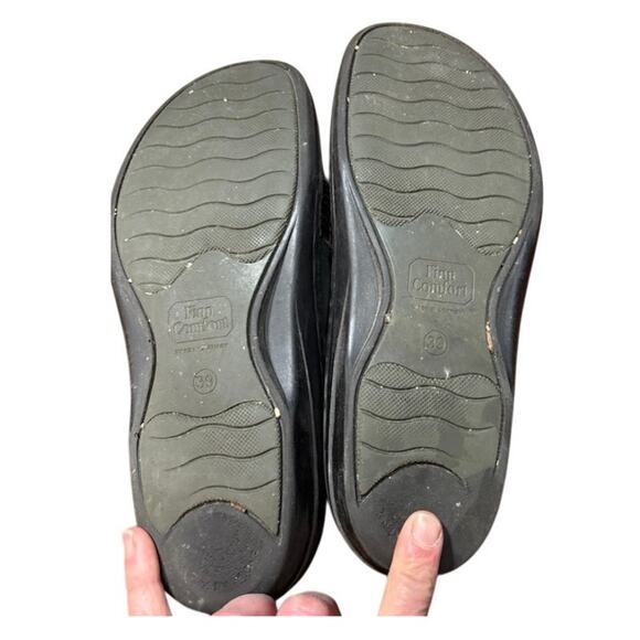 Finn Comfort Shoes black leather Mary Janes mules strappy crisscross US sz 8.5 - Picture 5 of 6